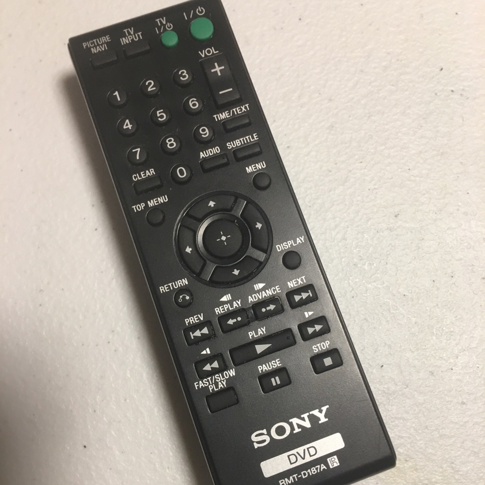 Sony RMT-D187A DVD Remote for DVP-CX985V DVP-NS611H DVP-NS611HP DVP-CX777ES